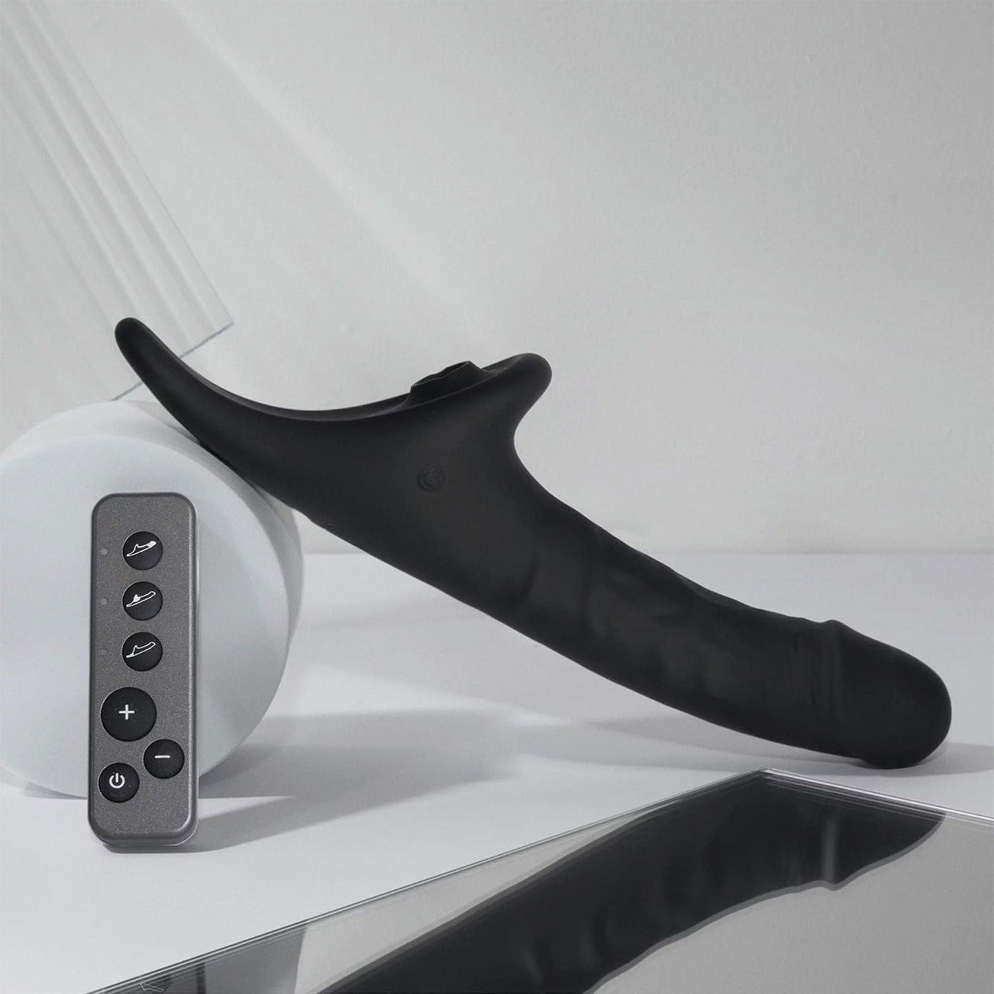 Strap-On-Me - Multi-Orgasm Realistic Dildo - Strapless Strap-On with Flapper Technology - Black
