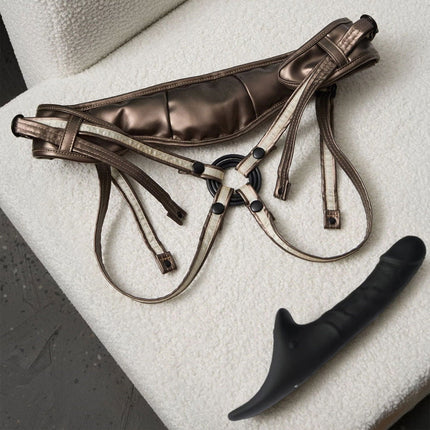 Strap-On-Me - Multi-Orgasm Realistic Dildo - Strapless Strap-On with Flapper Technology - Black