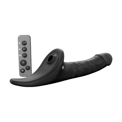 Strap-On-Me - Multi-Orgasm Realistic Dildo - Strapless Strap-On with Flapper Technology - Black