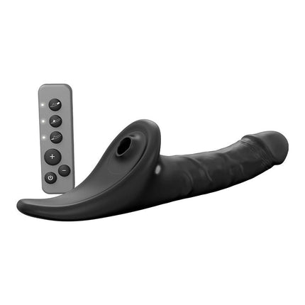 Strap-On-Me - Multi-Orgasm Realistic Dildo - Strapless Strap-On with Flapper Technology - Black