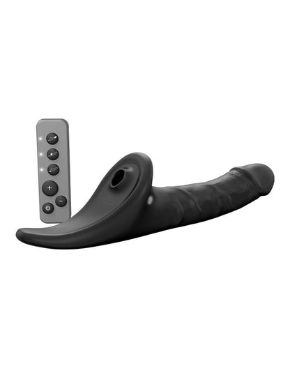 Strap-On-Me - Multi-Orgasm Realistic Dildo - Strapless Strap-On with Flapper Technology - Black