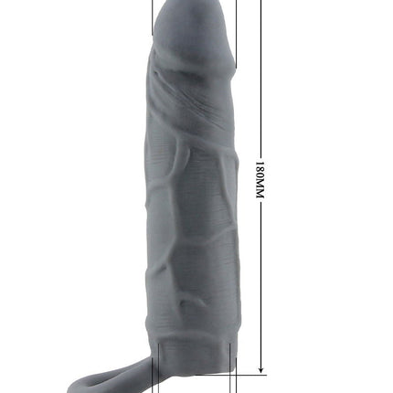 Pretty Love - Laige - Realistische Penis Sleeve - Donkergrijs-Erotiekvoordeel.nl