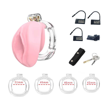 Rimba P-Cage - P-Cage PC10 - Kuisheidskooi - Peniskooi - Pussy - Roze/Transparant-Erotiekvoordeel.nl