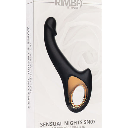 Rimba - Sensual nights SN07 - G-Spot Vibrator met Bewegende Kop - Zwart-Erotiekvoordeel.nl