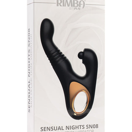 Rimba - Sensual nights SN08 - Stotende Vibrator met Tapping Functie - Zwart-Erotiekvoordeel.nl
