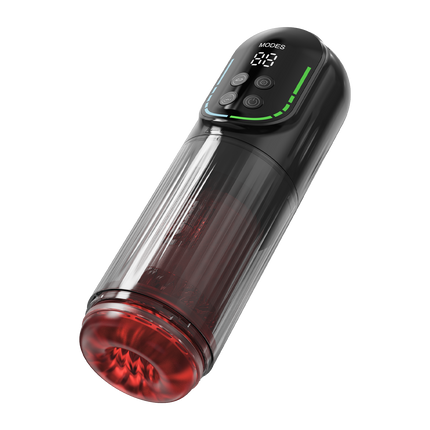 Rimba Toys - Orgastobator 07 - Masturbator - Rood/Transparant-Erotiekvoordeel.nl