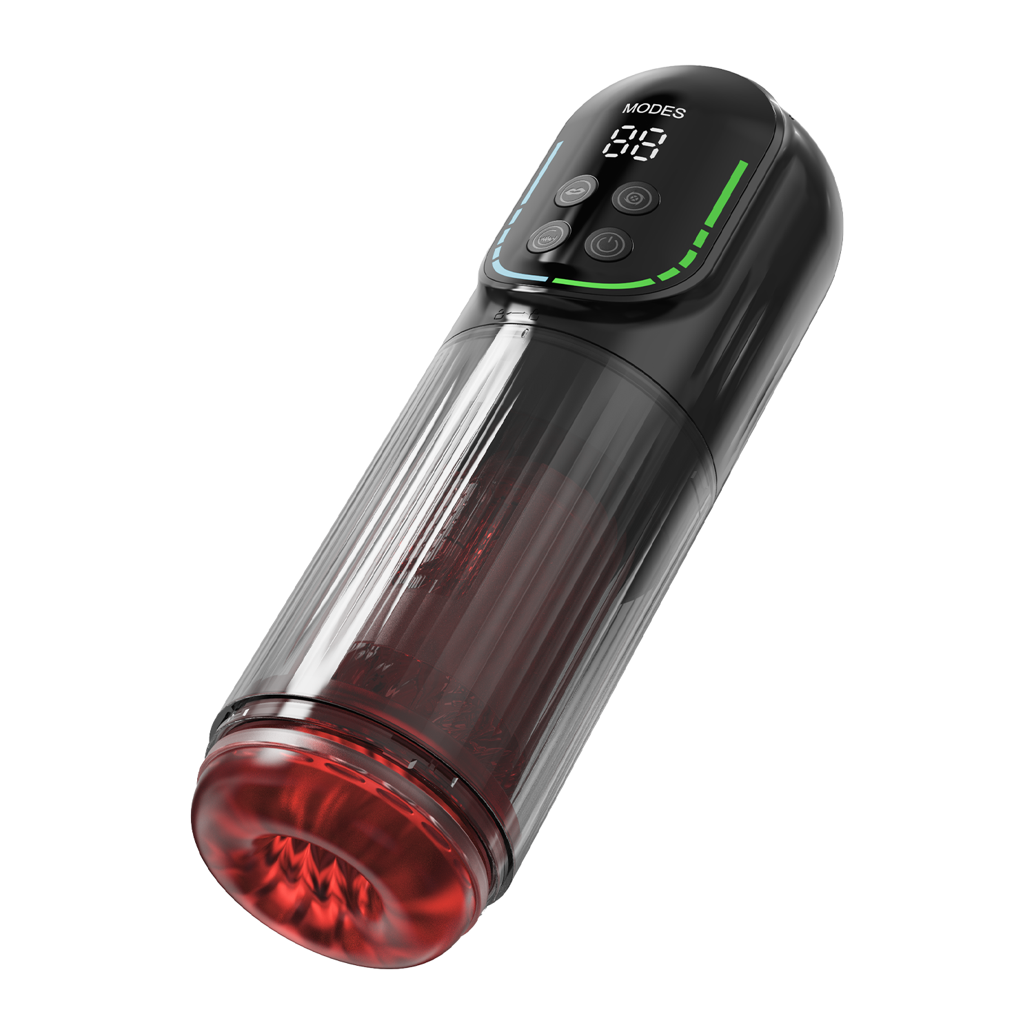 Rimba Toys - Orgastobator 07 - Masturbator - Rood/Transparant-Erotiekvoordeel.nl