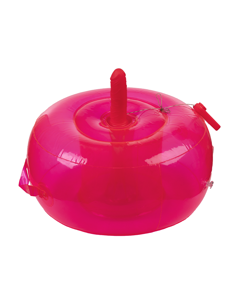 Aufblasbares Dildo-Kissen - mit Ding Dong und Fernbedienung - Pink Rimba Winkel Aufblasbares Dildo-Kissen - mit Ding Dong und Fernbedienung - Pink Rimba Winkel