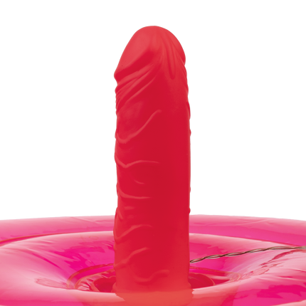 Puf de Dildo Inflable - con Ding Dong y control remoto - Rosa