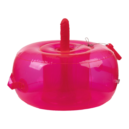 Puf de Dildo Inflable - con Ding Dong y control remoto - Rosa