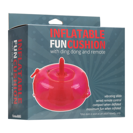 Puf de Dildo Inflable - con Ding Dong y control remoto - Rosa