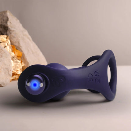 Rocks-Off - Nova Zenturian - Prostaatplug met penis- en testikelringen - Blauw