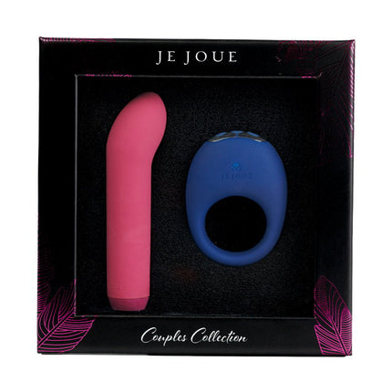 Je Joue - Cadeauset Couples Collection - G-spot Bullet Vibrator & Vibrerende Cockring - Roze/blauw-Erotiekvoordeel.nl