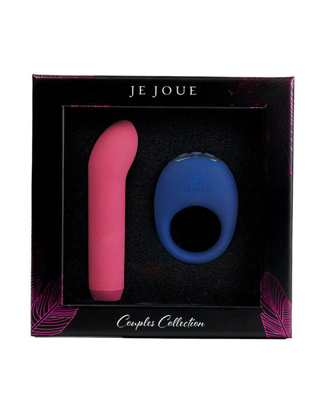 Je Joue - Cadeauset Couples Collection - G-spot Bullet Vibrator & Vibrerende Cockring - Roze/blauw-Erotiekvoordeel.nl