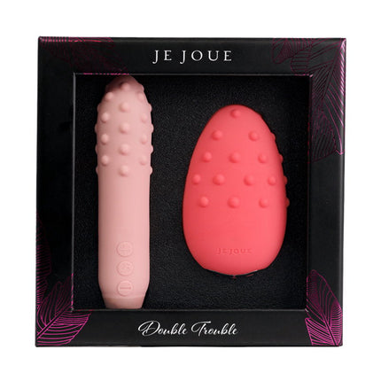 Je Joue - Cadeauset Double Trouble - Bullet Vibrator & Clitoris Vibrator - Roze/Koraal-Erotiekvoordeel.nl