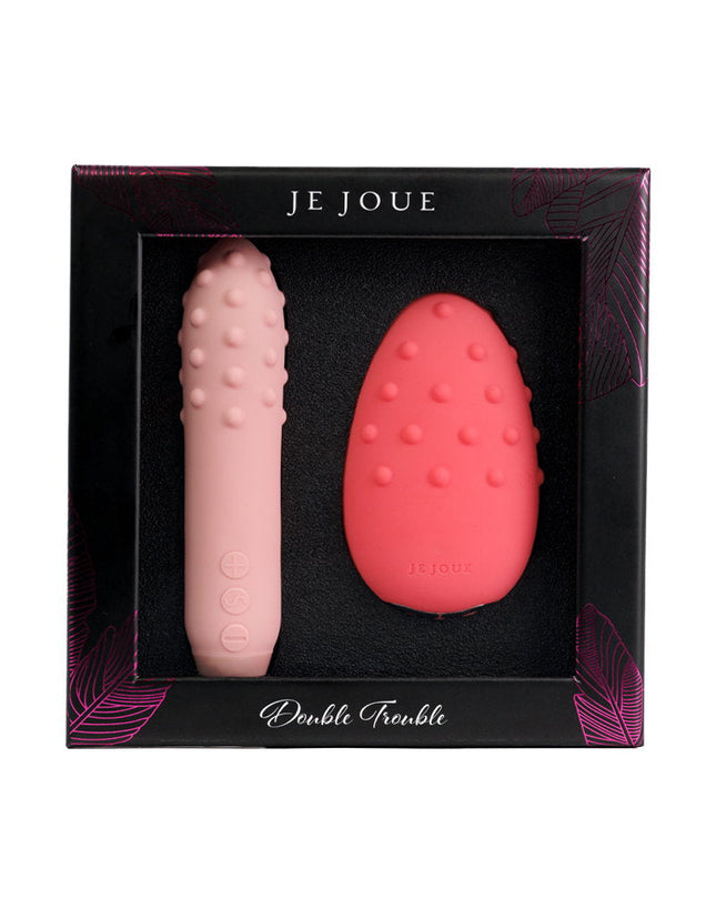 Je Joue - Cadeauset Double Trouble - Bullet Vibrator & Clitoris Vibrator - Roze/Koraal-Erotiekvoordeel.nl