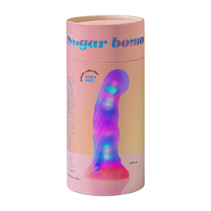 Love to Love - Sugar Bomb - Dildo met LED Verlichting - Roze/Geel-Erotiekvoordeel.nl