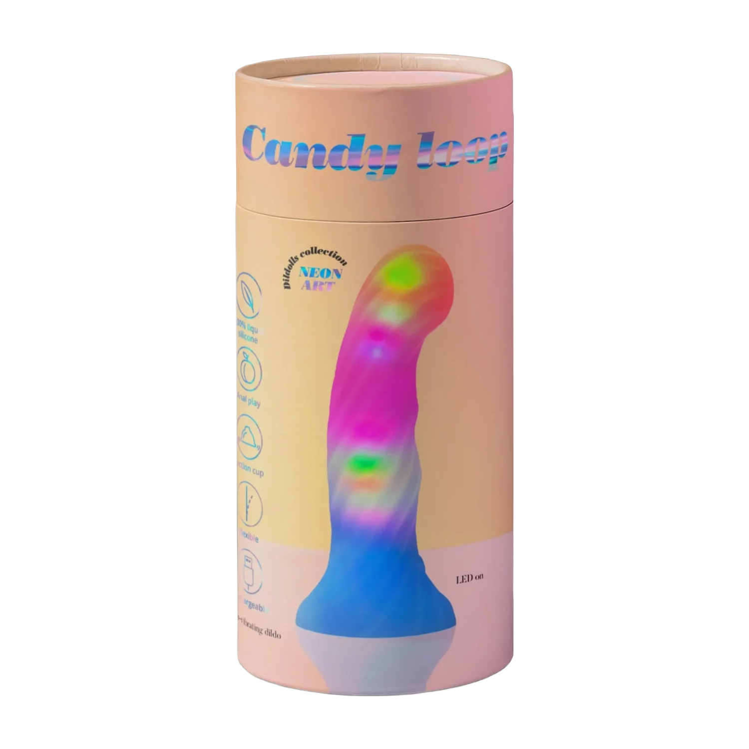 Love to Love - Candy Loop - Dildo met LED Verlichting - Blauw/Roze-Erotiekvoordeel.nl