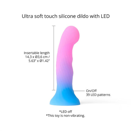 Love to Love - Candy Loop - Dildo met LED Verlichting - Blauw/Roze-Erotiekvoordeel.nl