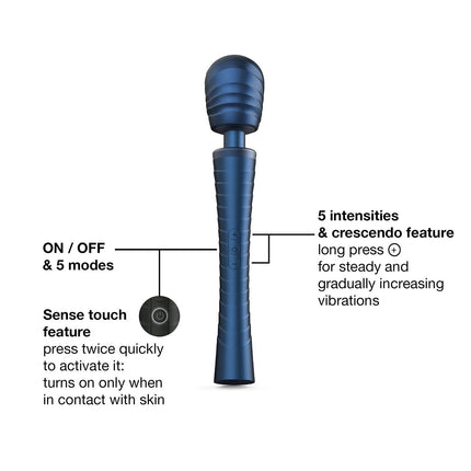 ManWan - Man.Wand Edgy - Wand Vibrator voor Haar & Hem - Stellar Blue-Rimbastore.com