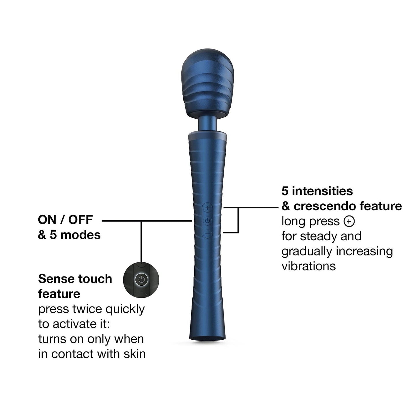 ManWan - Man.Wand Edgy - Wand Vibrator voor Haar & Hem - Stellar Blue-Rimbastore.com