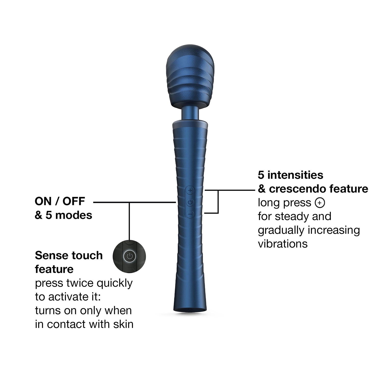 ManWan - Man.Wand Edgy - Wand Vibrator voor Haar & Hem - Stellar Blue-Rimbastore.com
