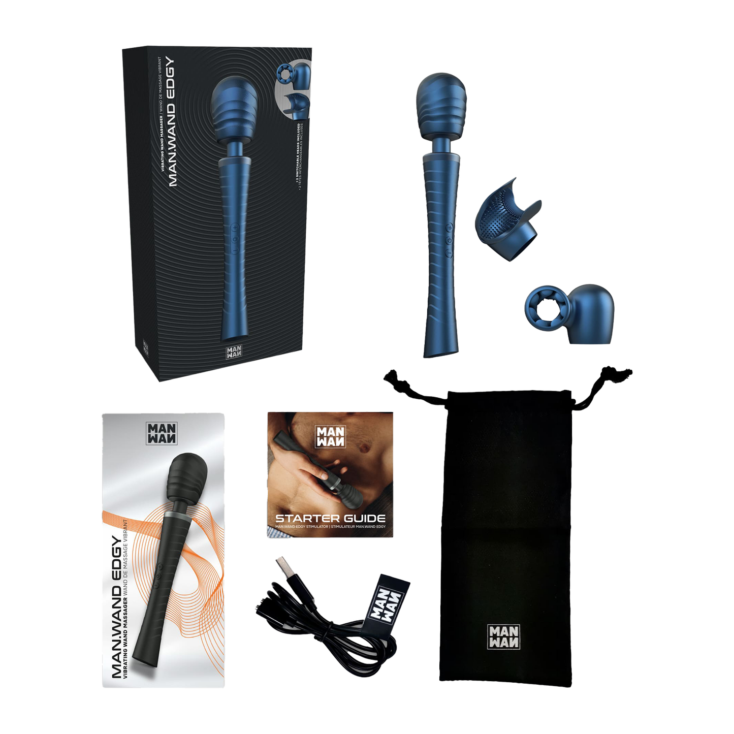 ManWan - Man.Wand Edgy - Wand Vibrator voor Haar & Hem - Stellar Blue-Rimbastore.com