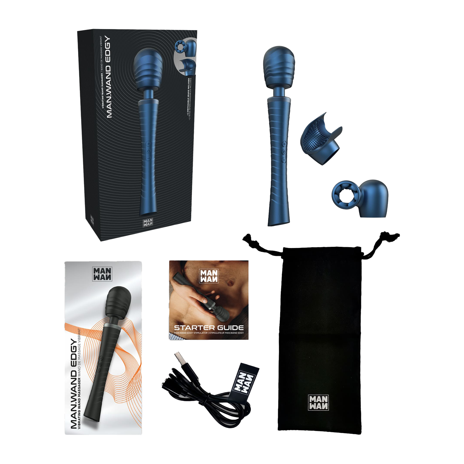 ManWan - Man.Wand Edgy - Wand Vibrator voor Haar & Hem - Stellar Blue-Rimbastore.com