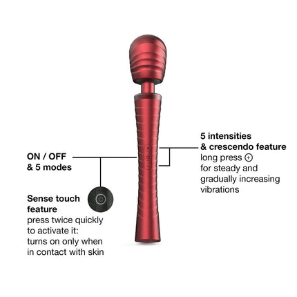 ManWan - Man.Wand Edgy - Wand Vibrator voor Haar & Hem - Red Velvet-Rimbastore.com
