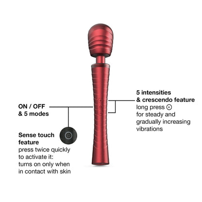 ManWan - Man.Wand Edgy - Wand Vibrator voor Haar & Hem - Red Velvet-Rimbastore.com