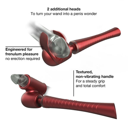 ManWan - Man.Wand Edgy - Wand Vibrator voor Haar & Hem - Red Velvet-Rimbastore.com