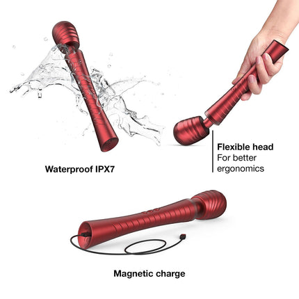ManWan - Man.Wand Edgy - Wand Vibrator voor Haar & Hem - Red Velvet-Rimbastore.com