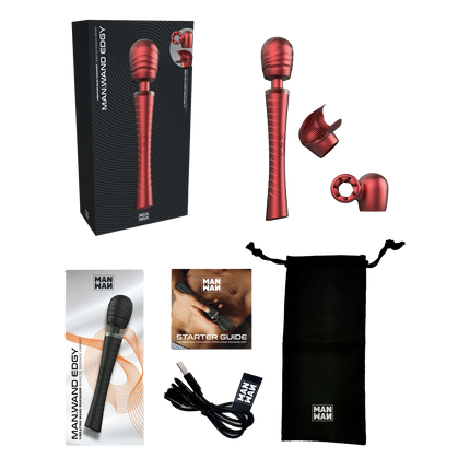 ManWan - Man.Wand Edgy - Wand Vibrator voor Haar & Hem - Red Velvet-Rimbastore.com
