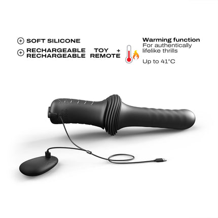 Dorcel - Deep Orgasm - Stotende Vibrator - Verwarmend - Met Zuignap - Zwart-Rimbastore.com