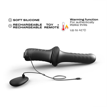 Dorcel - Deep Orgasm - Stotende Vibrator - Verwarmend - Met Zuignap - Zwart-Rimbastore.com