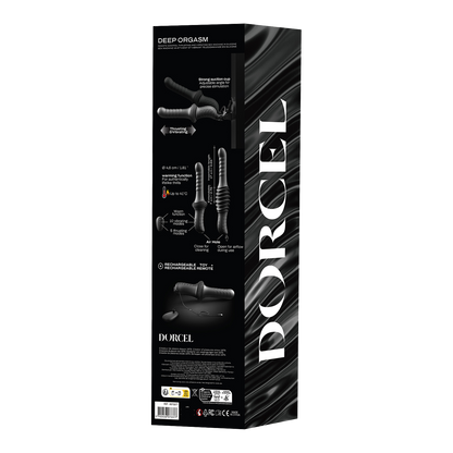 Dorcel - Deep Orgasm - Stotende Vibrator - Verwarmend - Met Zuignap - Zwart-Rimbastore.com