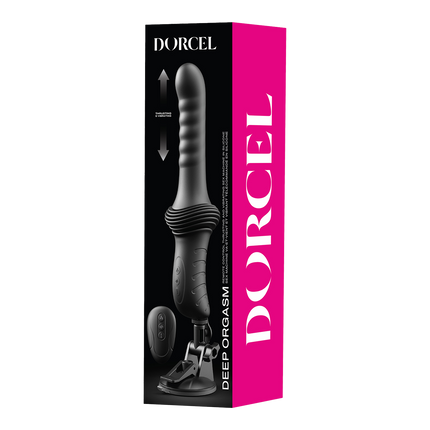 Dorcel - Deep Orgasm - Stotende Vibrator - Verwarmend - Met Zuignap - Zwart-Rimbastore.com
