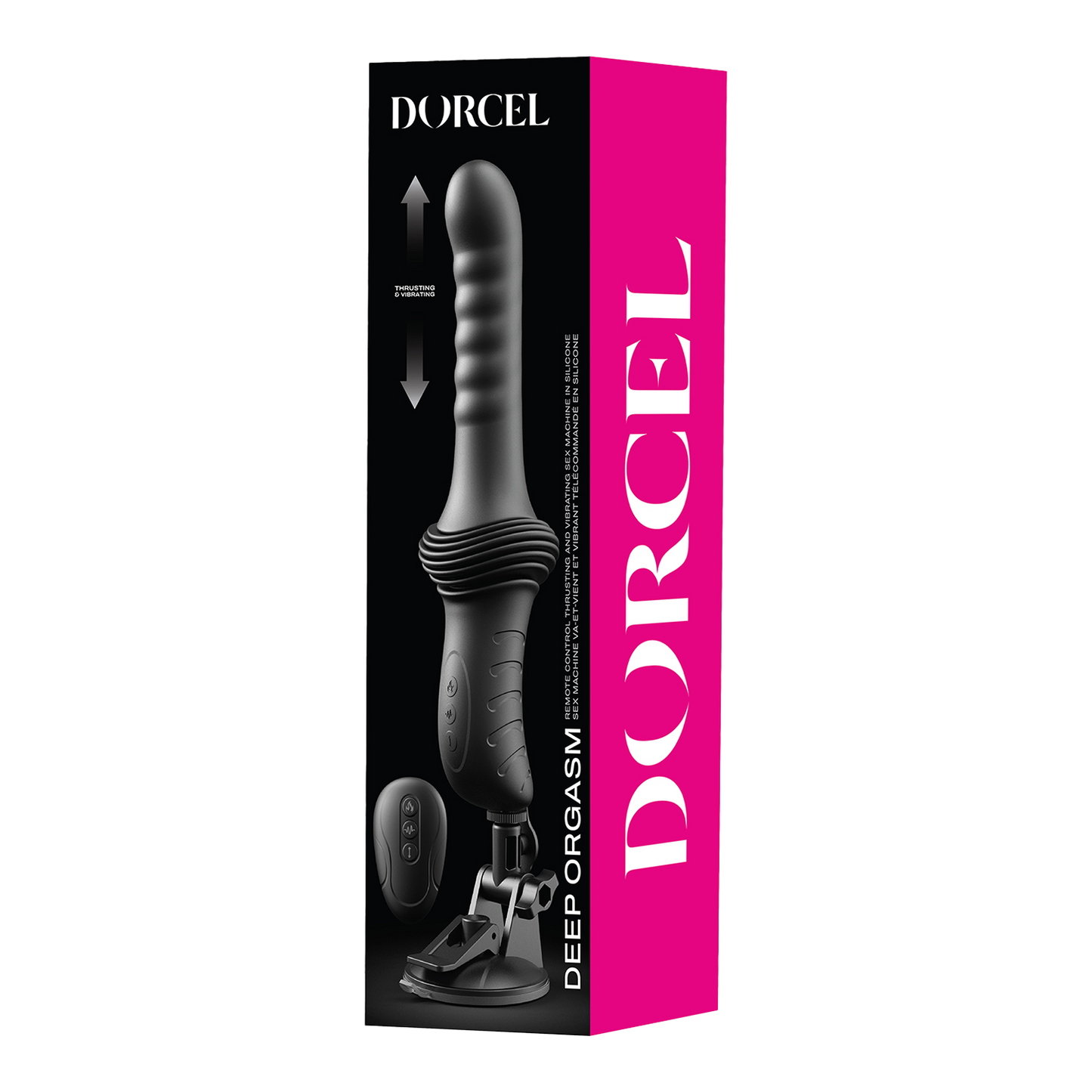 Dorcel - Deep Orgasm - Stotende Vibrator - Verwarmend - Met Zuignap - Zwart-Rimbastore.com