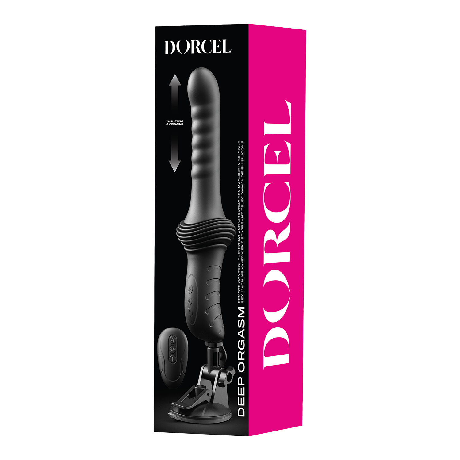 Dorcel - Deep Orgasm - Stotende Vibrator - Verwarmend - Met Zuignap - Zwart-Rimbastore.com