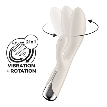 Satisfyer - Spinning Rabbit 1 - Rotating and Vibrating Rabbit Vibrator - Tarzan Vibrator - Beige