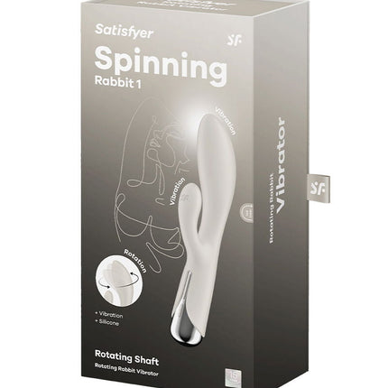 Satisfyer - Spinning Rabbit 1 - Rotating and Vibrating Rabbit Vibrator - Tarzan Vibrator - Beige