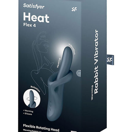 Satisfyer - Heat Flex 4 - Heating Rabbit Vibrator - Gray