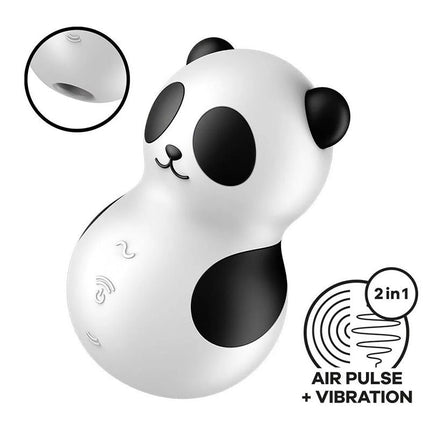 Satisfyer - Pocket Panda - Double Air Pulse Vibrator - Black/White