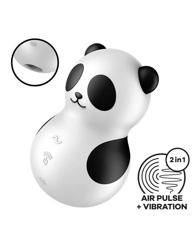 Satisfyer - Pocket Panda - Vibromasseur Double Air Pulse - Noir/Blanc