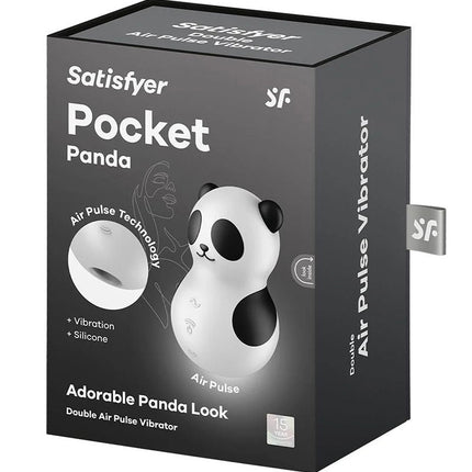 Satisfyer - Pocket Panda - Double Air Pulse Vibrator - Black/White