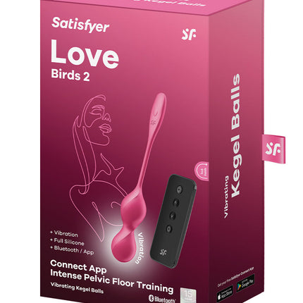Satisfyer - Love Birds 2 - Vibrerende Vaginale Balletjes - Met App Control - Roze-Erotiekvoordeel.nl