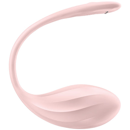 Satisfyer - Ribbed Petal Rose - Draagbare Vibrator - Panty Vibrator - Vibrerend Eitje - Met App Control - Roze-Erotiekvoordeel.nl