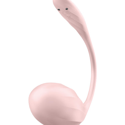 Satisfyer - Ribbed Petal Rose - Draagbare Vibrator - Panty Vibrator - Vibrerend Eitje - Met App Control - Roze-Erotiekvoordeel.nl