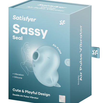 Satisfyer - Sassy Seal - Luchtdruk Vibrator - Lichtblauw-Erotiekvoordeel.nl
