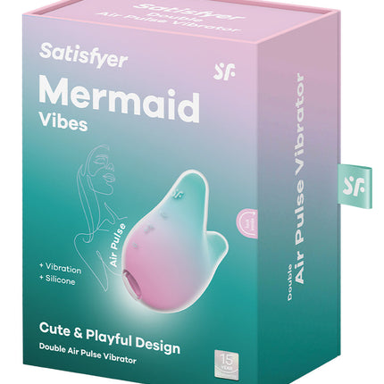 Satisfyer - Mermaid Vibes - Vibrerende Luchtdruk Vibrator - Mint/Roze-Erotiekvoordeel.nl